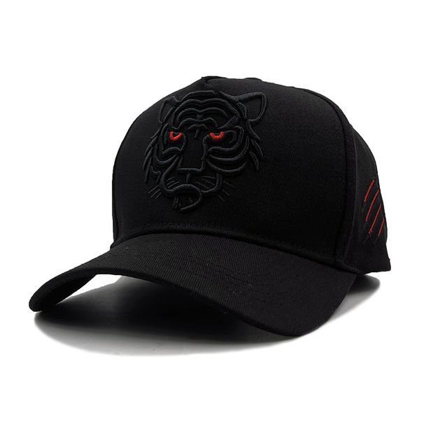 New fishing hat tiger head embroidered hat men's high top baseball cap fashionable large head peaked hat rock climbing hat_maomaolike.com