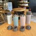 TYESO Simple Frosted Thermos Tea Portable Stainless Steel Insulated Water Bottle Travel Car Drink Vacuum Cup 350/500ML_maomaolike.com