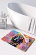 Black Labrador Hippie Dawg Memory Foam Kitchen Mat Machine Washable Anti-Fatigue Mat Cushion Comfort Bath Mat Or Kitchen Rug_maomaolike.com