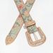 1pc Women's Light Luxury Elegant Carved Metal Buckle Multi-color Flower Glitter Print Beaded Jeans Belt_maomaolike.com