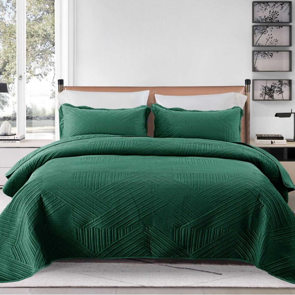 Quilted Crystal Fleece Bedspread - European Style Lightweight Blanket With Cotton Filling_maomaolike.com