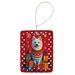 American Eskimo Holiday Christmas Porcelain Ornament Christmas Tree Hanging Decorations For Home Christmas Holiday, Rectangle, Gift, Multicolor_maomaolike.com