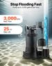 Submersible Sewage Pump, 1/3 HP, 3000 GPH Cast Iron Sewage/Effluent Pump With Automatic Float Switch, 1.5-Inch NPT Discharge, 120V, 25 Ft Lift, For Basement, Septic Tank, Residential Sump Basin_maomaolike.com