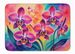 Orchids In Color Memory Foam Kitchen Mat Machine Washable Anti-Fatigue Mat Cushion Comfort Bath Mat Or Kitchen Rug_maomaolike.com