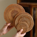 Handmade Rattan Heat Insulation Tea Household Dining Plate Bowl Casserole Cup Anti-scald Table Mat_maomaolike.com