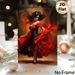 Flamenco Dancer Painting Poster, Vibrant Impressionist-style Poster, Captures Passionate Dance Movement With Flowing Red Fabric, Suitable For Living_maomaolike.com