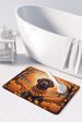 Chocolate Labrador Retriever Fall Memory Foam Kitchen Mat Machine Washable Anti-Fatigue Mat Cushion Comfort Bath Mat Or Kitchen Rug_maomaolike.com