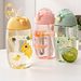 Children's Water Bottle For School Portable Cartoon Dinosaur Sippy Creative Feeding Cup With Straws And Lids Drinkware_maomaolike.com