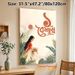 South Asian Traditional Female Painting Poster, Soft Watercolor-style Elegant Figure With Tropical Foliage Poster, Artistic Cultural Decor Suitable_maomaolike.com