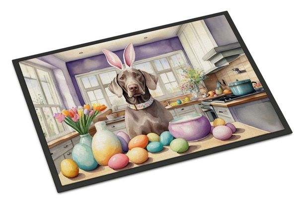 Decorating Easter Weimaraner Doormat Front Door Mat Indoor Outdoor Rugs For Entryway, Non Slip Washable Low Pile, 24H X 36W_maomaolike.com
