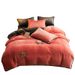 Thickened Flannel Milk Warm Four-Piece Winter Bed Sheet Velvet Duvet Cover Three-Piece Set Coral Fleece Bedding_maomaolike.com