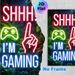 Gaming Themed Painting Poster, Neon-style Vibrant Jungle Backdrop With Game Controller & "Shhh! I'm Gaming" Text Poster, Eye-catching Decorative Piece_maomaolike.com
