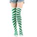 Unisex Diagonal striped Christmas socks Solid color over the knee socks COS anime socks stockings stockings Christmas holiday socks_maomaolike.com