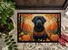 Black Labrador Retriever Fall Doormat Front Door Mat Indoor Outdoor Rugs For Entryway, Non Slip Washable Low Pile, 24H X 36W_maomaolike.com