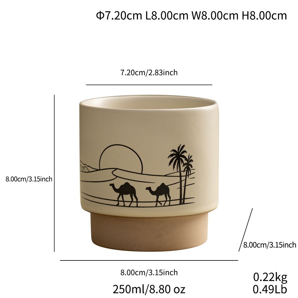 Vintage Style 250ML Ceramic Mug In Stock Wholesale Camel Water Cup Office Home Coffee Casual Cup_maomaolike.com
