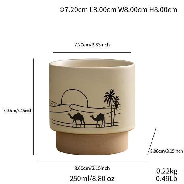Vintage Style 250ML Ceramic Mug In Stock Wholesale Camel Water Cup Office Home Coffee Casual Cup_maomaolike.com