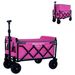 Expandable Dual-Layer Utility Wagon With 100% Extra Space - 225lbs Grocery Cart For Camping, Shopping, Sports, Gardening, Fishing, Pink_maomaolike.com
