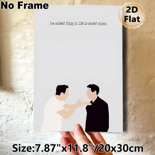 Inspirational Quote Painting Poster, Minimalist Two-figure Illustration Poster, Thought-provoking Motivational Phrase, Ideal For Home Office And_maomaolike.com