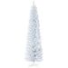 7' Snow Flocked Artificial Pencil Christmas Tree, Slim Xmas Tree With Realistic Branches And Plastic Base Stand For Indoor Decoration, White_maomaolike.com