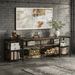 TV Stand, 3-Tier Media Entertainment Center For TV Up To 85"_maomaolike.com