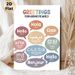 Global Greetings Painting Poster, Pastel-colored Speech Bubble Design Poster, Helps Learn Global Greetings, Ideal For Living Room, Study Space_maomaolike.com