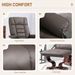 HOMCOM Recliner With Ottoman, Swivel Recliner Chair And Ottoman, Leather Reclining Chair With High Back And Wood Frame For Living Room, Bedroom, Brown_maomaolike.com