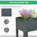 Metal Raised Garden Bed, Elevated Planter Box With Legs And Drain Holes, Dark Gray_maomaolike.com