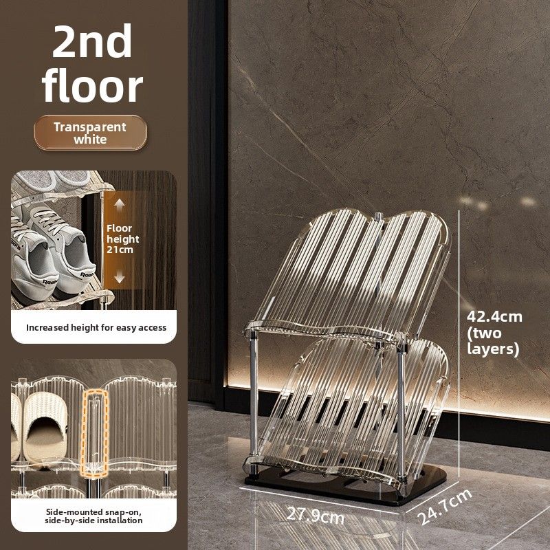 Simple Shoe Rack For Home Use, Compact Multi-tiered Shoe Cabinet For Entryways And Hallways, Narrow Storage Shelf For Student Dorms_maomaolike.com