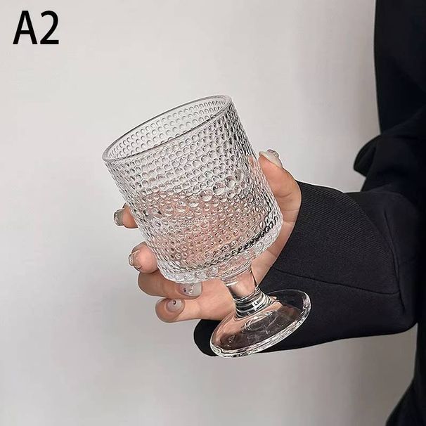 Creative Striped Glass Ball High Feet Glas Wine Glasses Goblet Vintage Drinking Cup Vintage Coffee Juice Champagne Cocktails Cup_maomaolike.com