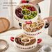 Creative Bowknot Dried Tray, Household Living Room Divided Lattice With Lid Candy Box, Ins Style Snack Display Plate,_maomaolike.com