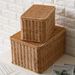 Pulan European Style Box With Lid For Bedroom, Clothing Organizer, Rattan Woven Outdoor Basket, Wardrobe_maomaolike.com