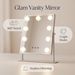Hollywood Vanity Mirror With 9 LED Bulbs, 3 Light Modes, Touch Control, 360° Rotatable Lighted Makeup Mirror For Bedroom Dressing Table _maomaolike.com