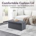Folding Storage Ottoman Bench, Ottoman Foot Rest, End Of Bed Bench, Storage Chest, For Living Room, Bedroom, Entryway, 30 Inches, Gray_maomaolike.com