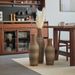 Desktop Vase, Brown Decorative Floor Vase, Classic And Neat Floor Vase, High Independent Flower Stand, Artificial Vine Vase, PVC Floor Vase, Home Decoration Flower Stand Set Of 3 Pieces_maomaolike.com
