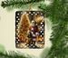 Bloodhound And Santa Claus Porcelain Ornament Christmas Tree Hanging Decorations For Home Christmas Holiday, Rectangle, Gift, Multicolor_maomaolike.com