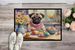 Decorating Easter Pug Doormat Front Door Mat Indoor Outdoor Rugs For Entryway, Non Slip Washable Low Pile, 24H X 36W_maomaolike.com