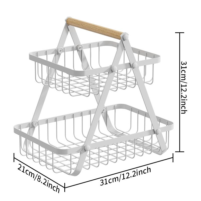 Kitchen multifunctional fruit and vegetable storage rack fruit plate snack vegetable rack portable candy tray fruit basket_maomaolike.com