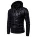 Men's clothing leather jacket Handsome leather jacket with cotton thickened motorcycle pilot autumn and winter coat_maomaolike.com