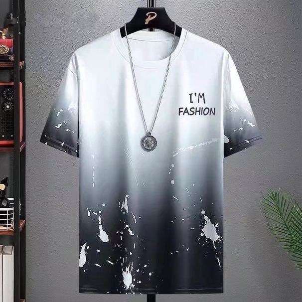 Men's Clothing casual sports suit 2024 summer new style handsome matching shorts Korean version large size loose ice silk short sleeves_maomaolike.com