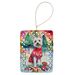 Westie Christmas Porcelain Ornament Christmas Tree Hanging Decorations For Home Christmas Holiday, Rectangle, Gift, Multicolor_maomaolike.com
