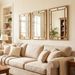36 X 24 Inch Gold Wall Mirror With Beaded Frame For Various Scenarios, Such As Living Rooms, Entryways, Etc_maomaolike.com