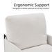 Modern Accent Chair, Comfy Chair With Removable Cushion, Vanity Chair With Wood Armrests For Living Room, Bedroom, White_maomaolike.com