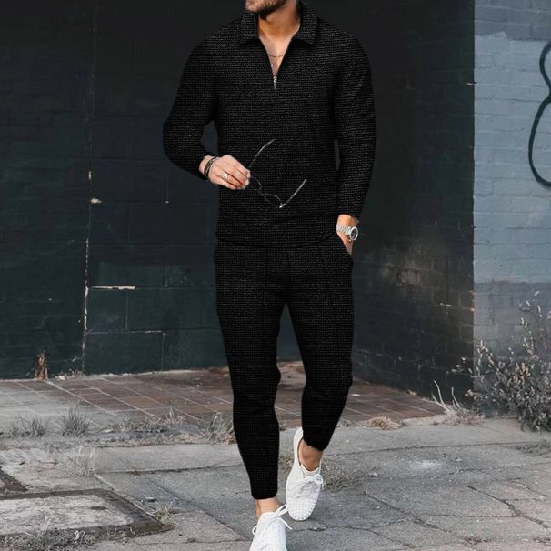 Men's long-sleeved pants two-piece sportswear suit for men_maomaolike.com