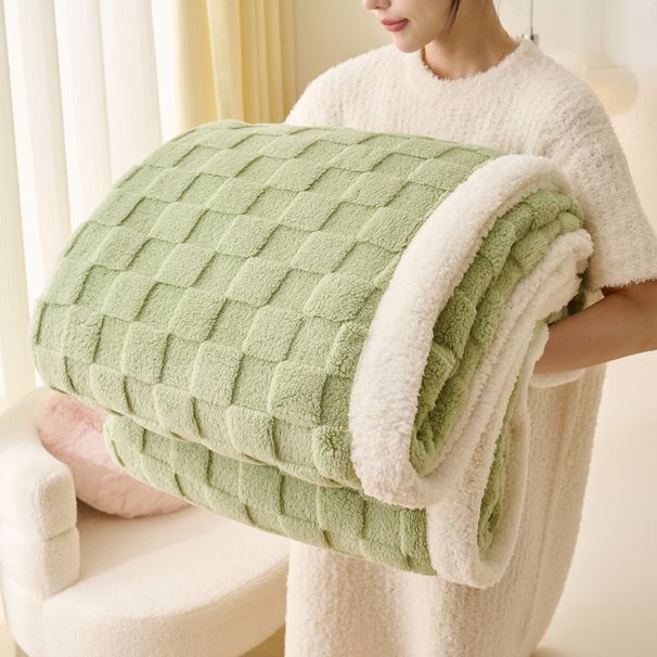 Water Cube Lamb Wool Multi-Functional High Weight French Milk Baby Fleece Warm Blanket Thickened Version_maomaolike.com