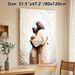 Mother & Daughter Embrace Painting Poster, Soft-toned Abstract Textured Poster, Warm Emotional Artwork Suitable For Living Room, Bedroom_maomaolike.com