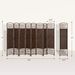8 Panel Folding Room Divider Portable Privacy Screen Wave Fiber Room Partition For Home Office Brown_maomaolike.com