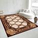 Living Room Rug Large Size Gorgeous Gold Frame Design Bedroom Rug Plush Thickened Machine Washable Thickened Underlay Interior Decorative Rug_maomaolike.com