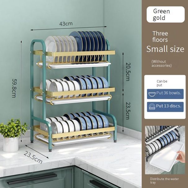 Kitchen Multi-Function Rack Drainer Utensil Storage Shelf Home Use Drainage Dish Plate Holder Organization Stand_maomaolike.com