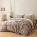 Bohemian Charm Bedding Collection - Twin/Queen Sizes With Pom-Pom Trim & Textured Throw | Premium Fiberglass Sheets_maomaolike.com