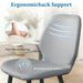 Light Grey Leather Dining Chair With Metal Legs, Shell Shape Upholstered Chair Set Of 2 For Kitchen, Restaurant, Living, Meeting Room_maomaolike.com